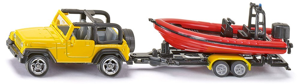 Jeep z łodzią